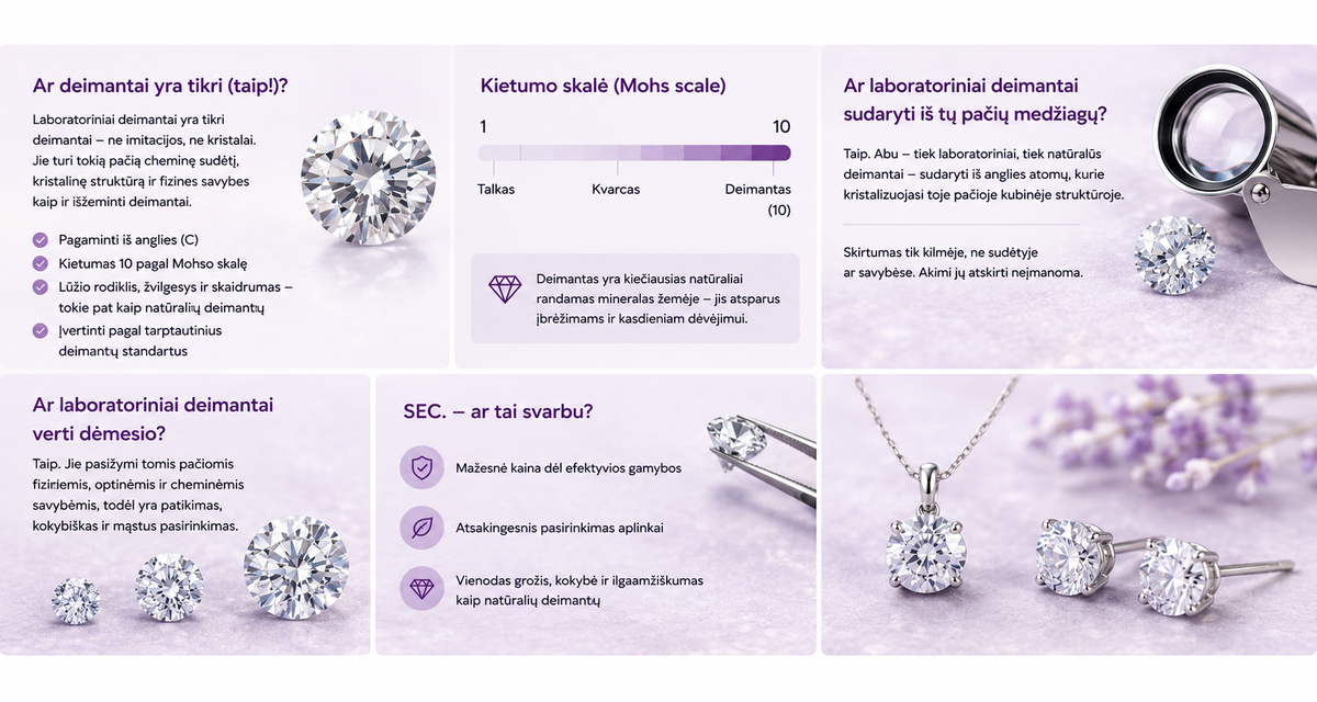 Ar laboratoriniai deimantai braižosi?