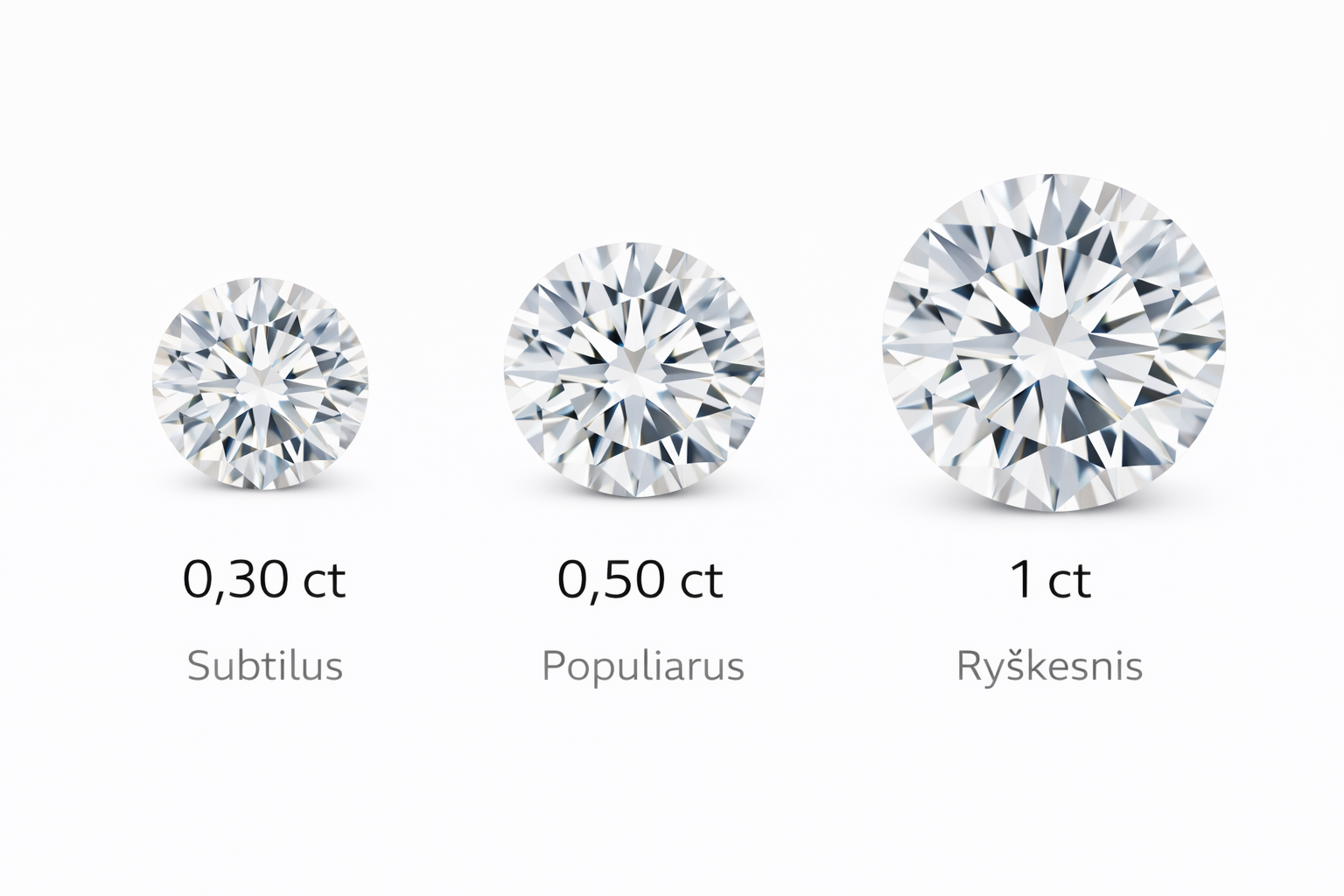 Kokį deimanto dydį rinktis dovanai?