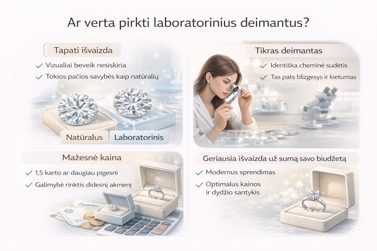 Ar verta pirkti laboratorinius deimantus?