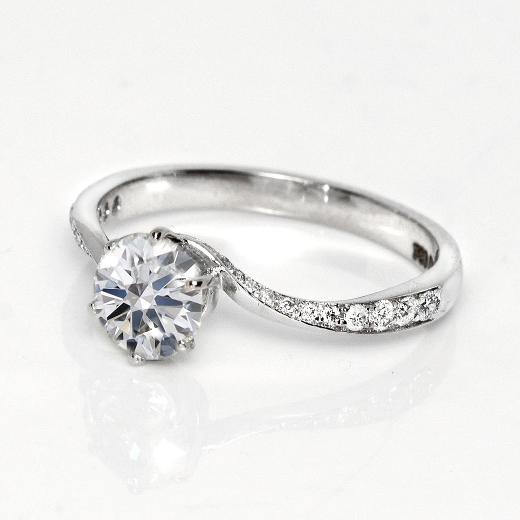 Prabangus Auksinis Žiedas 3.17 ct | Auginti Deimantai