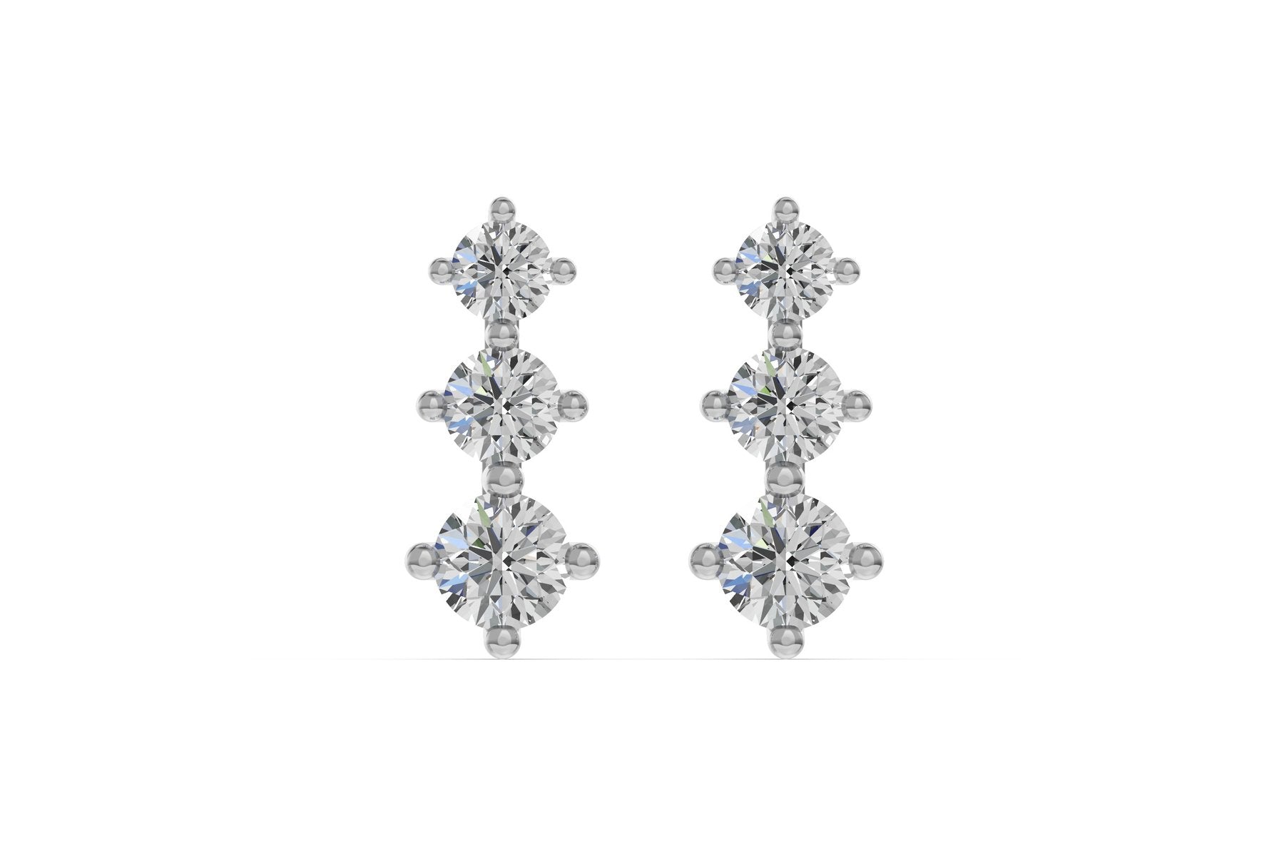 Išskirtiniai Auskarai su Augintais Deimantais 3.52 ct | Auksas