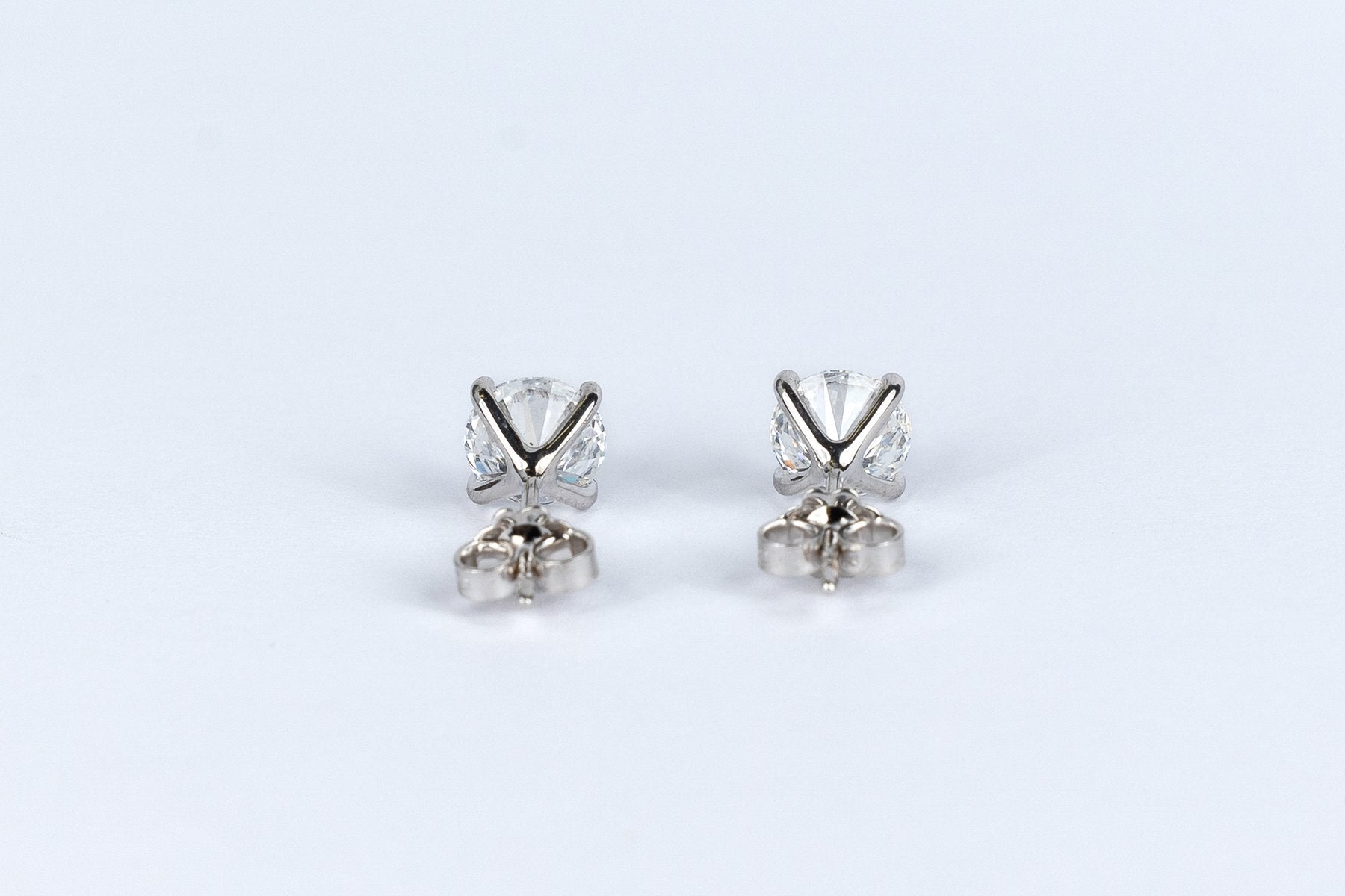 Klasikiniai Auksiniai Auskarai 2.00 ct | Laboratorinis Deimantas