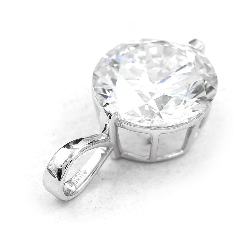 Prabangus Pakabukas Baltas Auksas 2.97 ct | Laboratorinis Deimantas