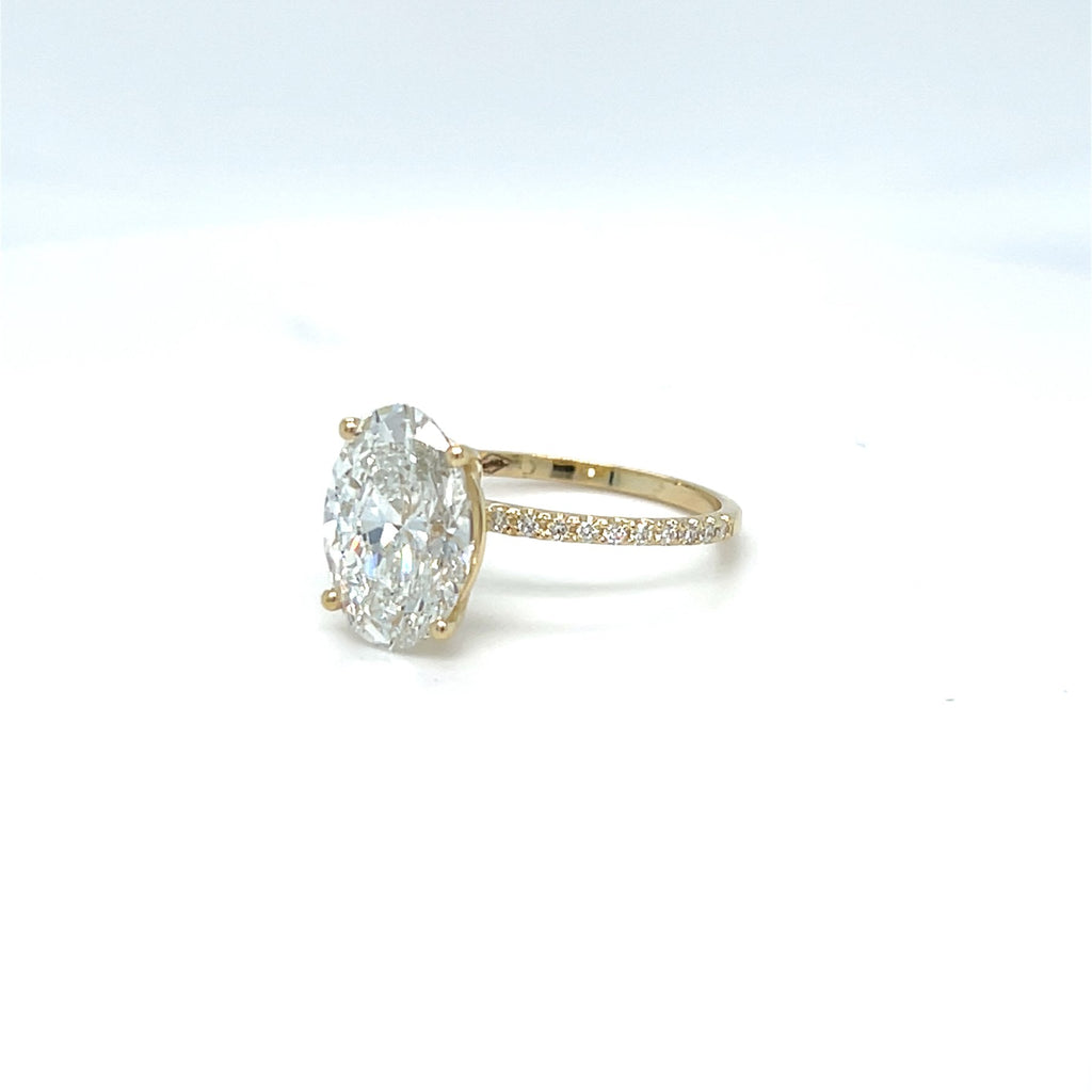 Išskirtinis Žiedas Ovalo Formos 4.26 ct | Laboratorinis Deimantas