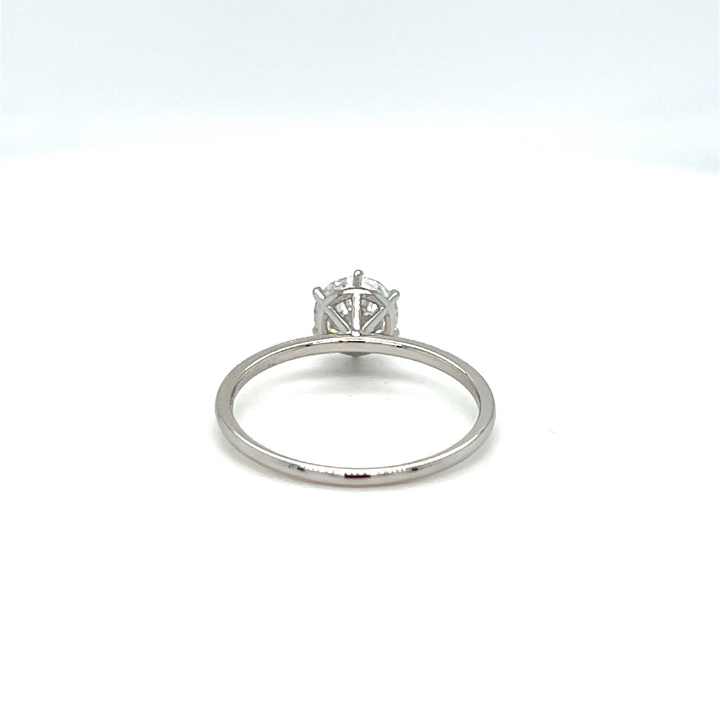 Sužadėtuvių Žiedas Auksinis 1.08 ct | Auginti Deimantai