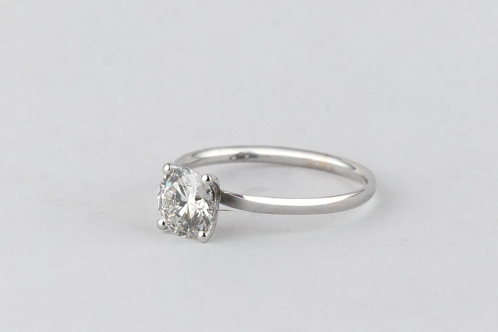 Sužadėtuvių Žiedas Auksinis 1.20 ct | Auginti Deimantai