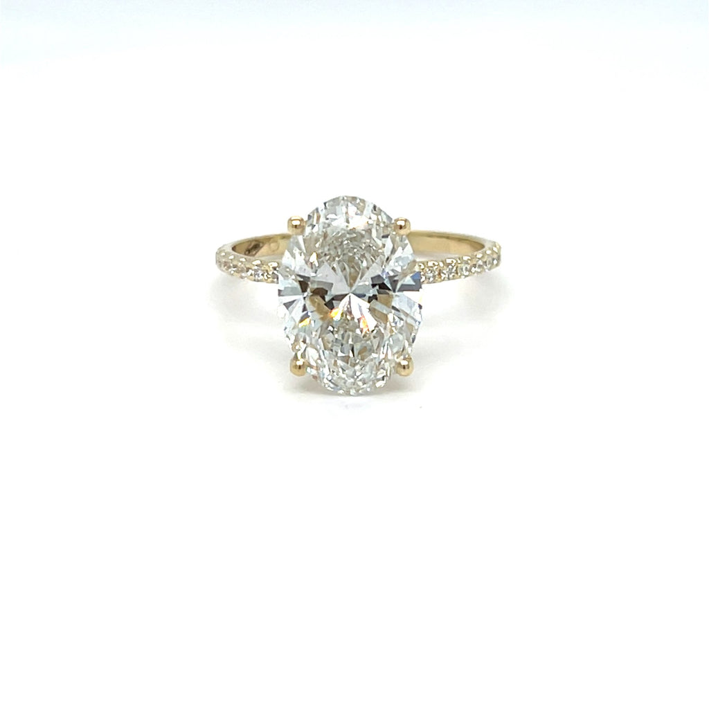 Išskirtinis Žiedas Ovalo Formos 4.26 ct | Laboratorinis Deimantas