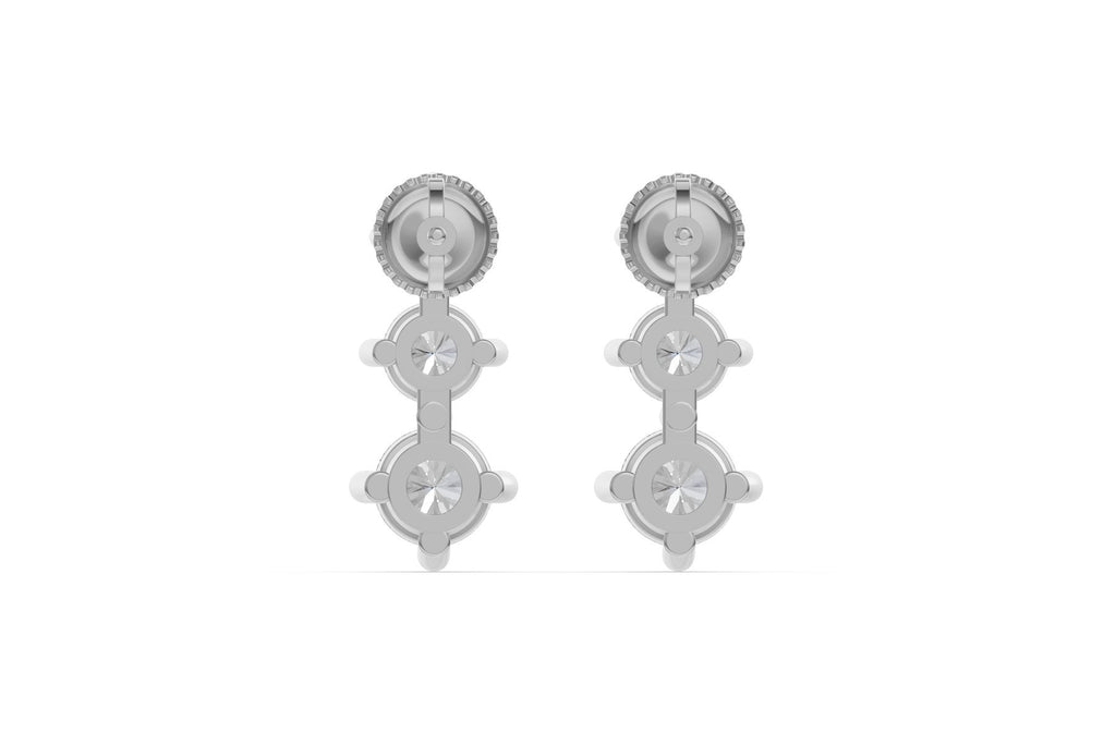 Išskirtiniai Auskarai su Augintais Deimantais 3.52 ct | Auksas
