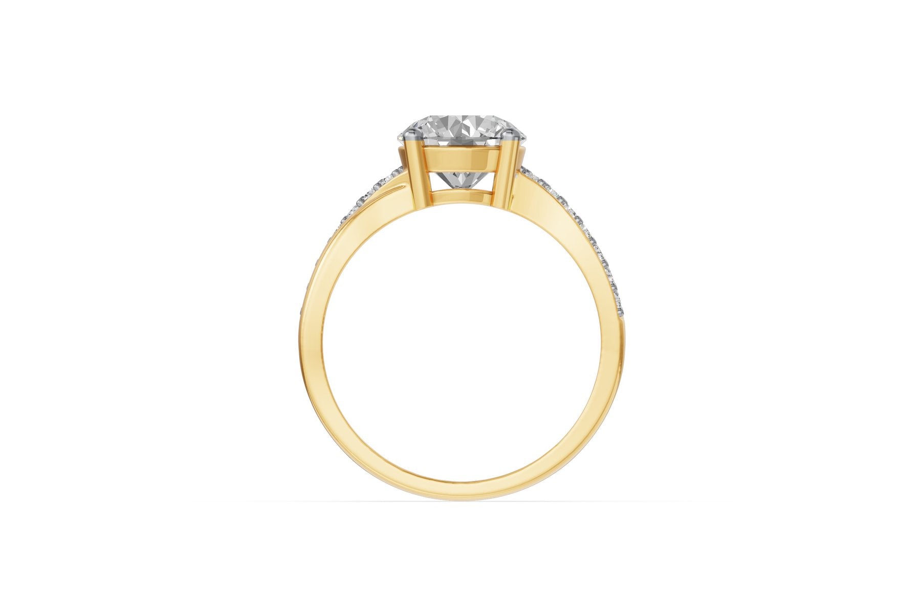 Elegantiškas Auksinis Žiedas 2.17 ct | Laboratorinis Deimantas