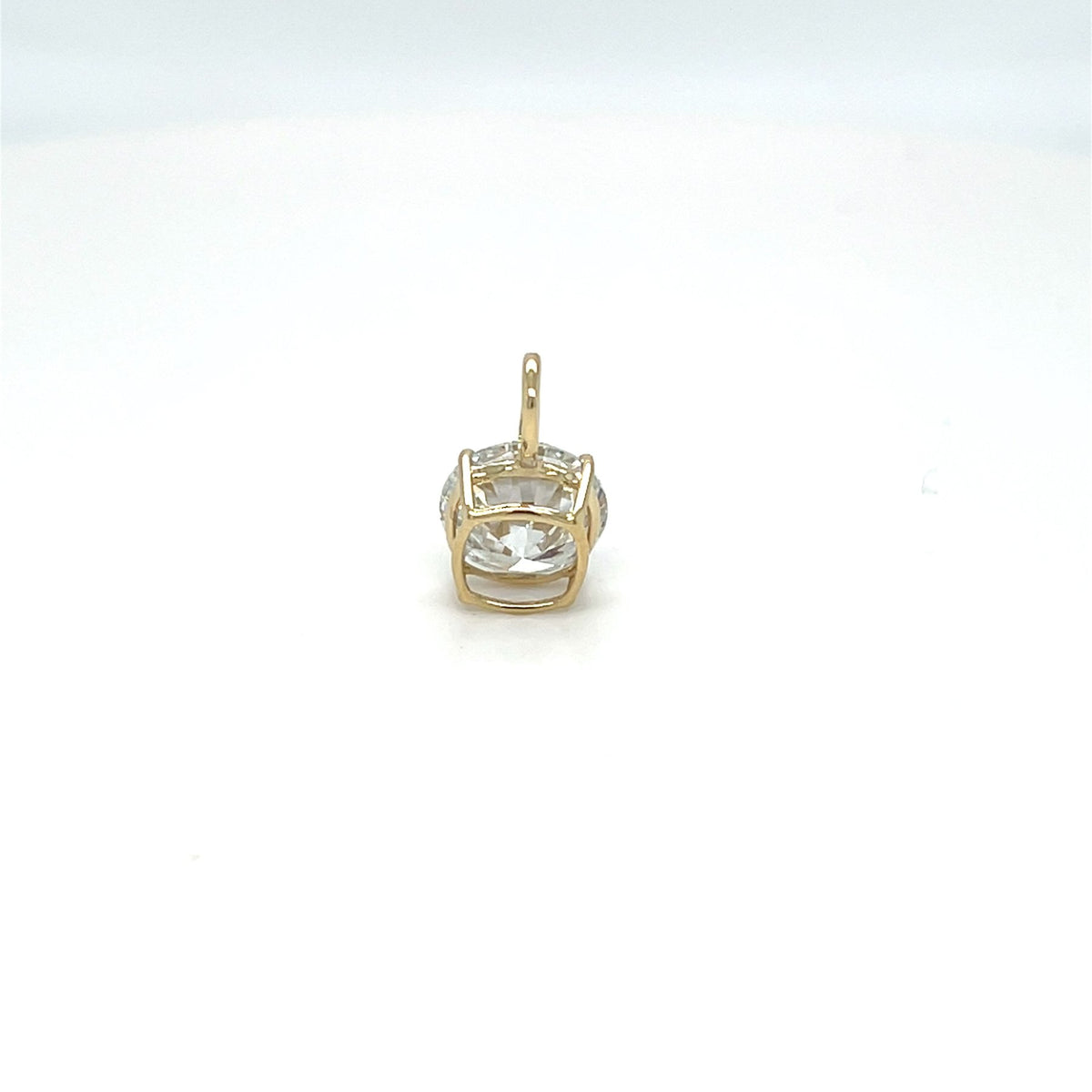 Klasikinis pakabukas geltono aukso 1.05 ct apvalios formos | Laboratorinis Deimantas
