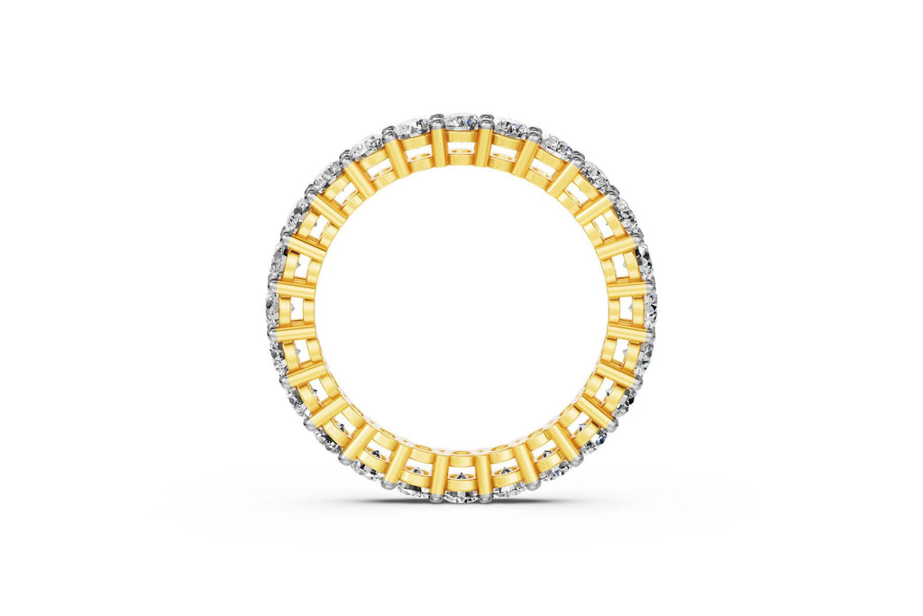 Prabangus Žiedas su Augintais Deimantais 3.82 ct | Auksas