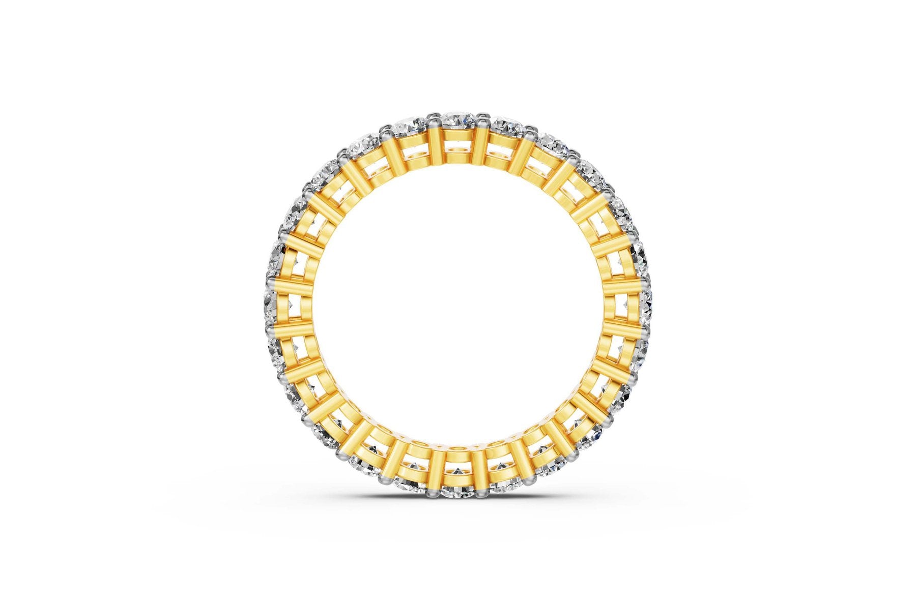 Prabangus Žiedas su Augintais Deimantais 3.82 ct | Auksas