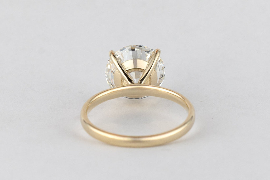 Prabangus Auksinis Žiedas 4.01 ct | Auginti Deimantai