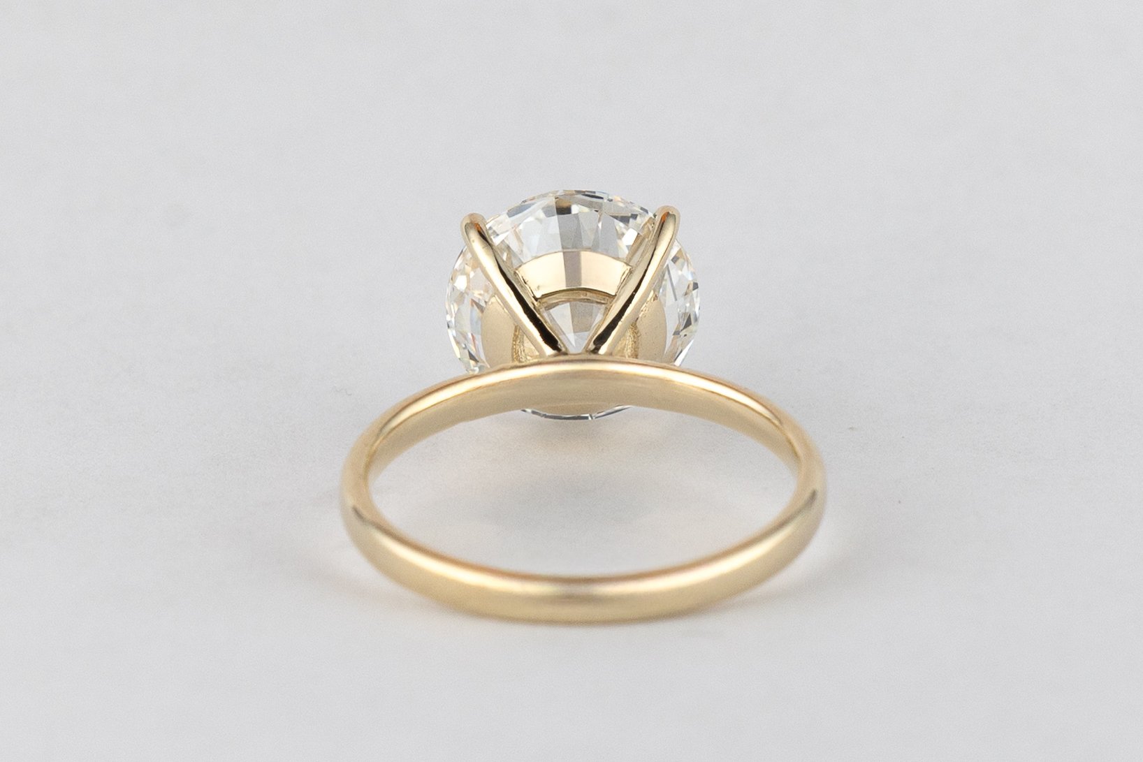 Prabangus Auksinis Žiedas 4.01 ct | Auginti Deimantai