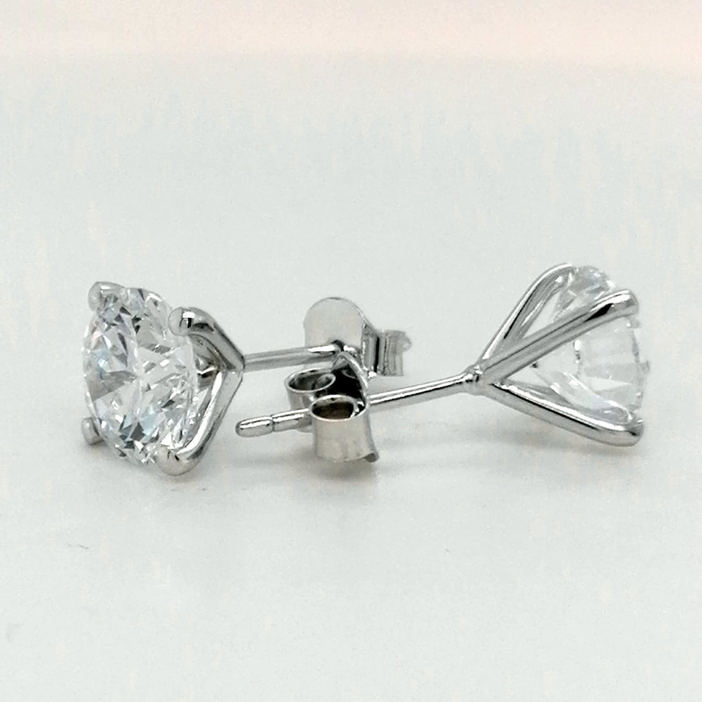 Prabangūs Auskarai Baltas Auksas 2.18 ct | Laboratoriniai Deimantai