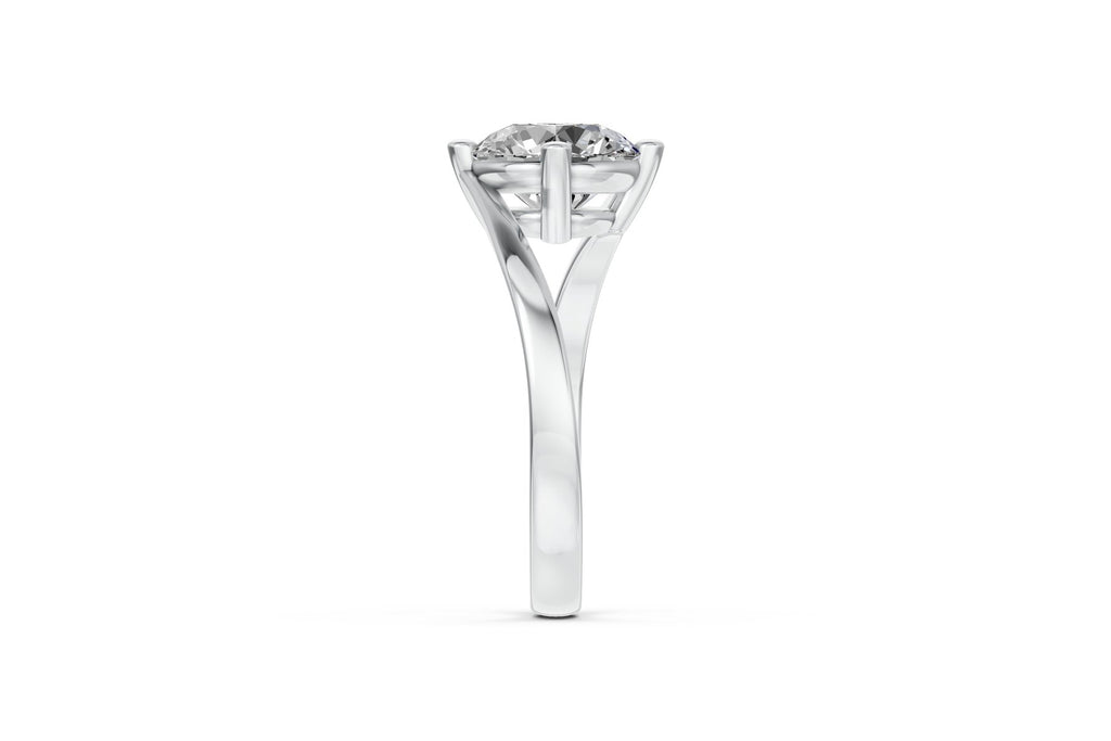Klasikinis Auksinis Žiedas 2.20 ct | Auginti Deimantai