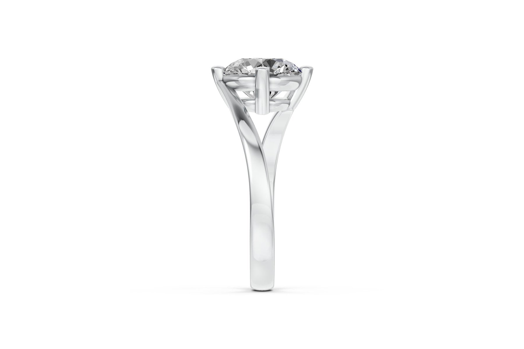 Klasikinis Auksinis Žiedas 2.20 ct | Auginti Deimantai