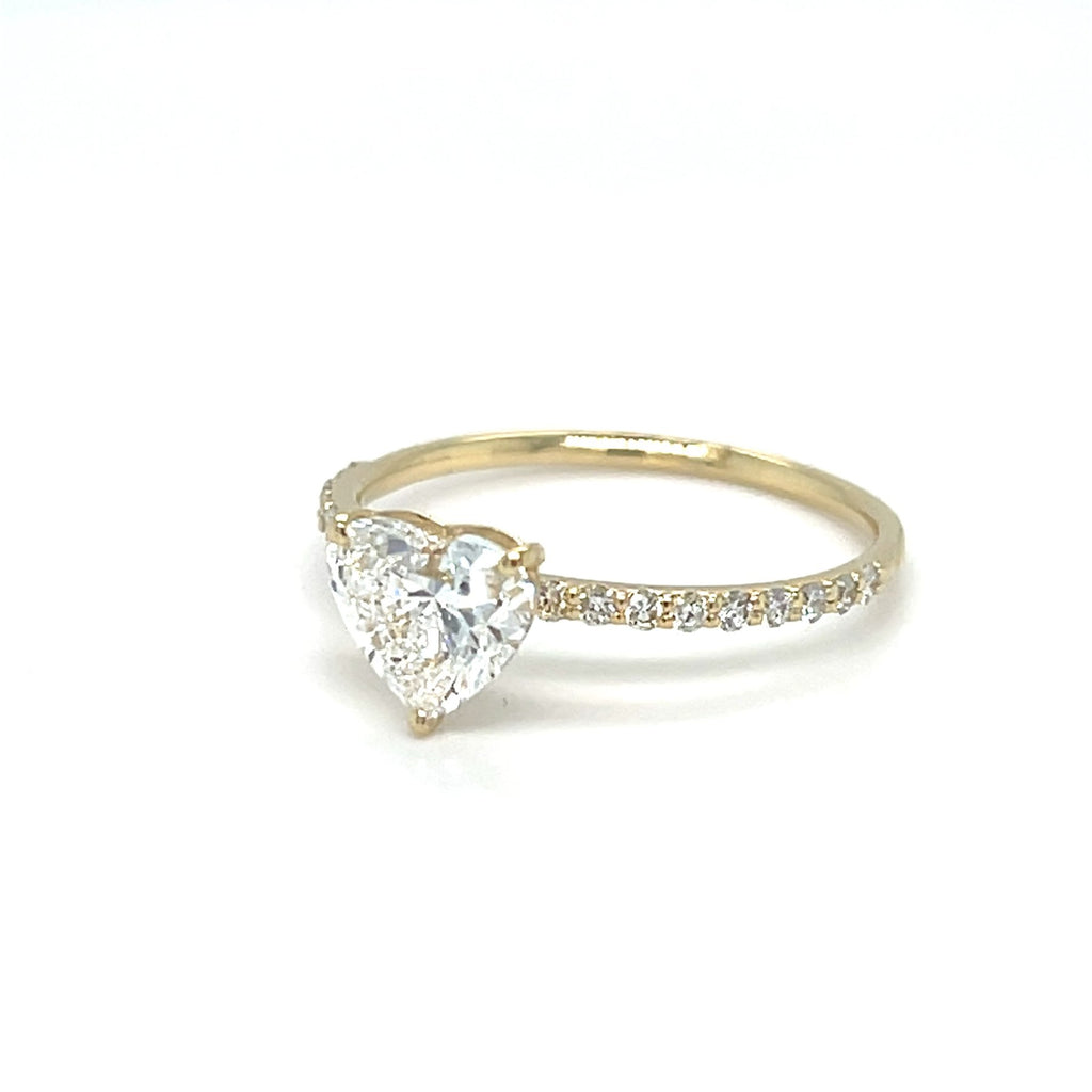 Romantiškas Žiedas Širdelės Formos 1.35 ct | Auksas