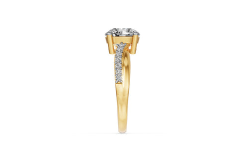 Elegantiškas Auksinis Žiedas 2.17 ct | Laboratorinis Deimantas