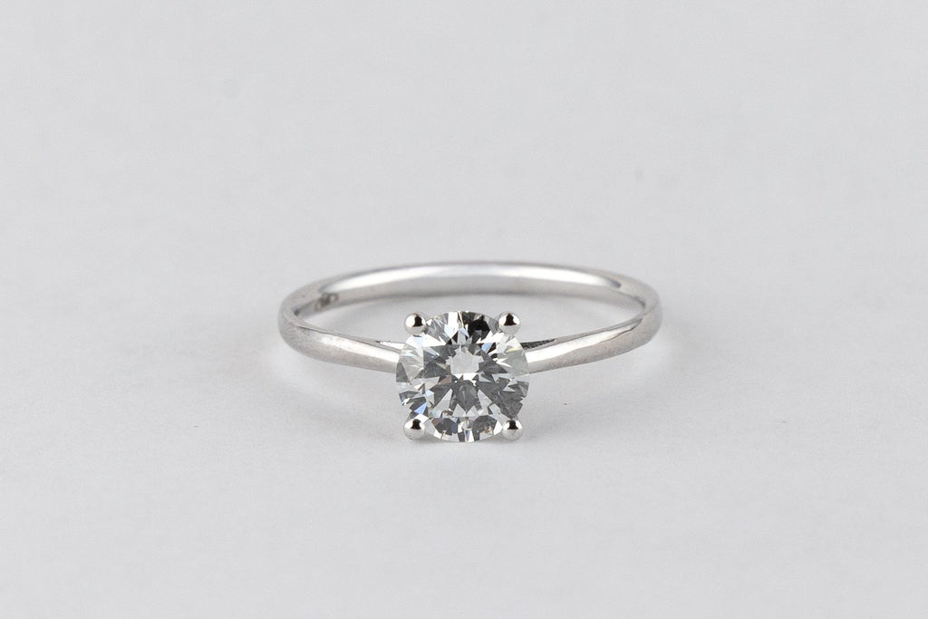 Sužadėtuvių Žiedas Auksinis 1.20 ct | Auginti Deimantai