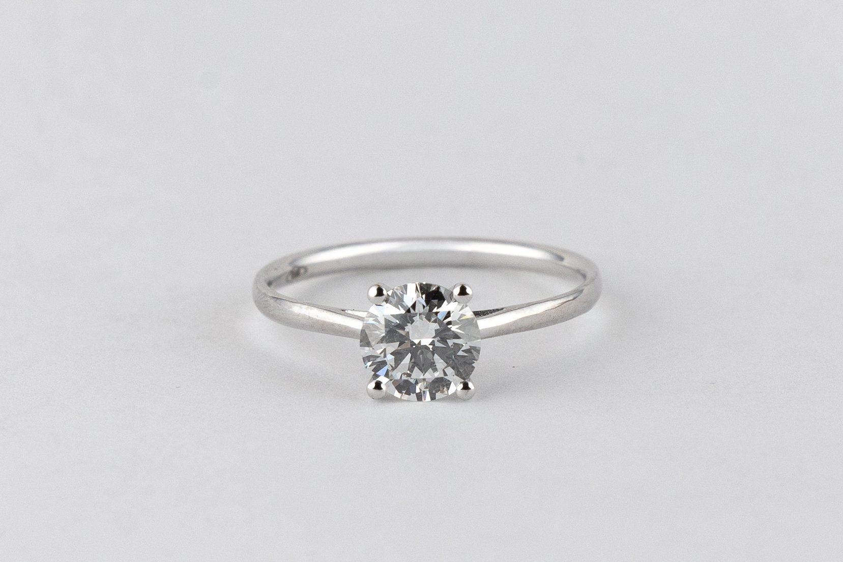 Sužadėtuvių Žiedas Auksinis 1.20 ct | Auginti Deimantai