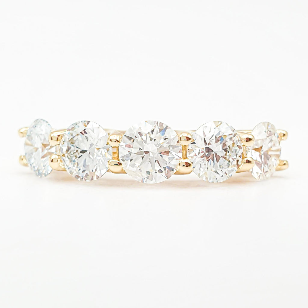 Elegantiškas Žiedas Auksinis 2.14 ct | Auginti Deimantai