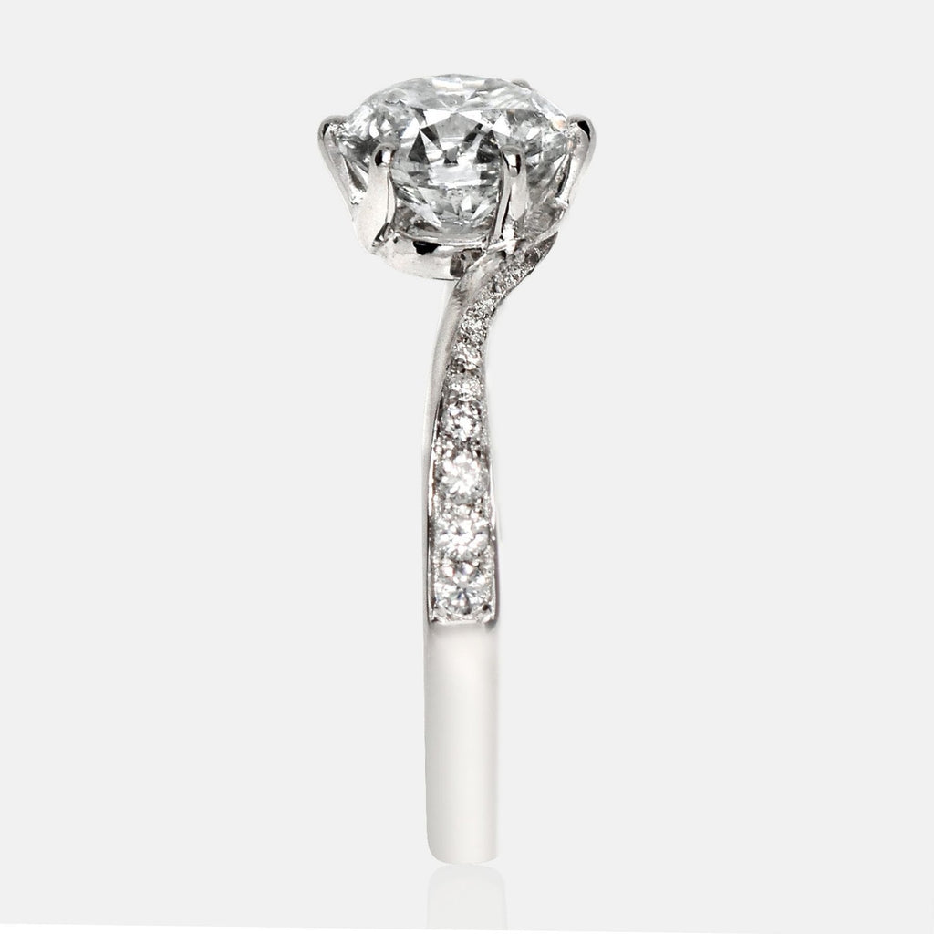 Prabangus Auksinis Žiedas 3.17 ct | Auginti Deimantai