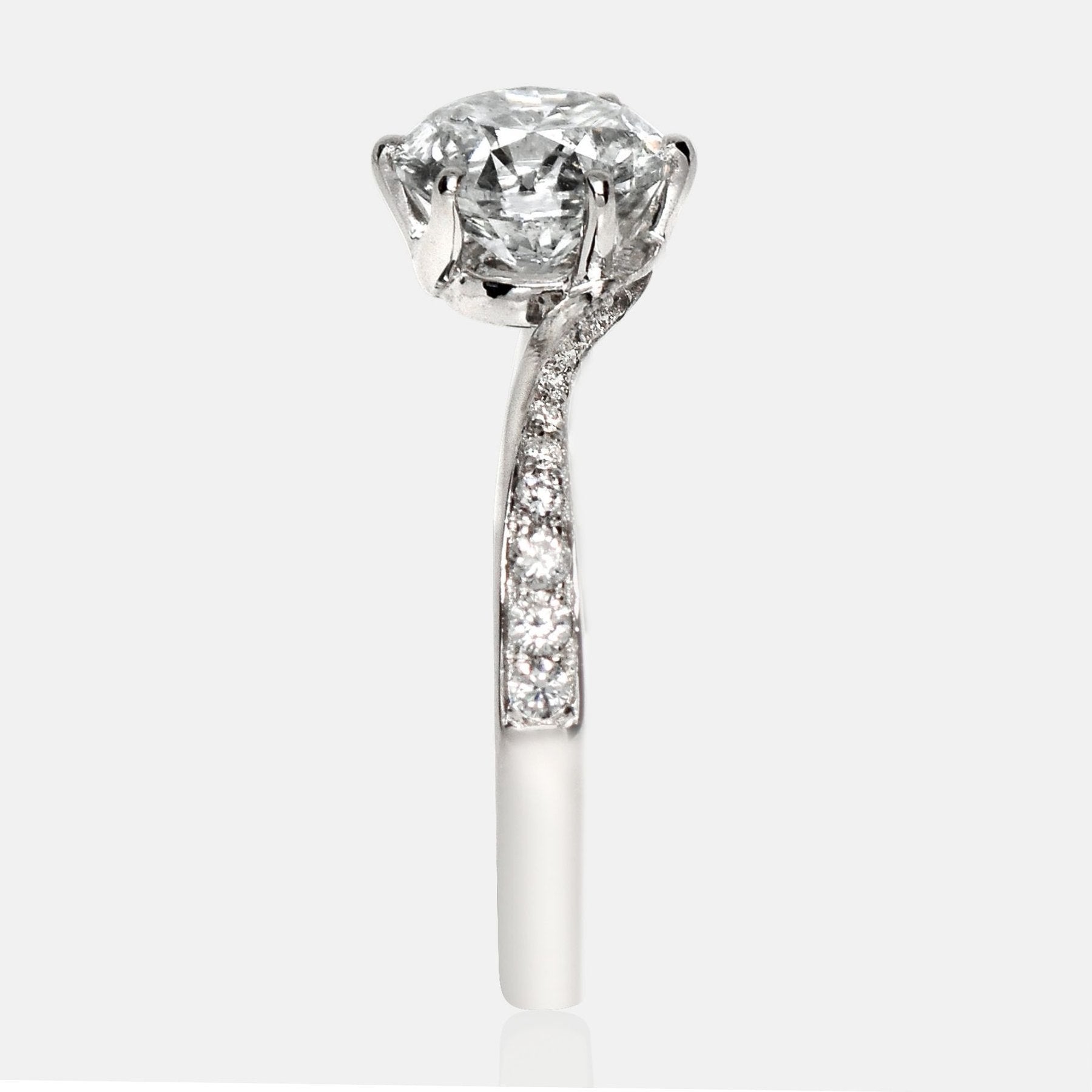 Prabangus Auksinis Žiedas 3.17 ct | Auginti Deimantai