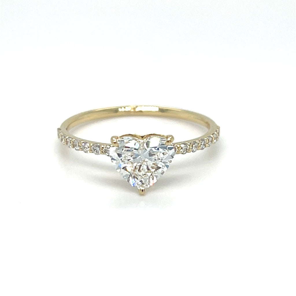 Romantiškas Žiedas Širdelės Formos 1.35 ct | Auksas