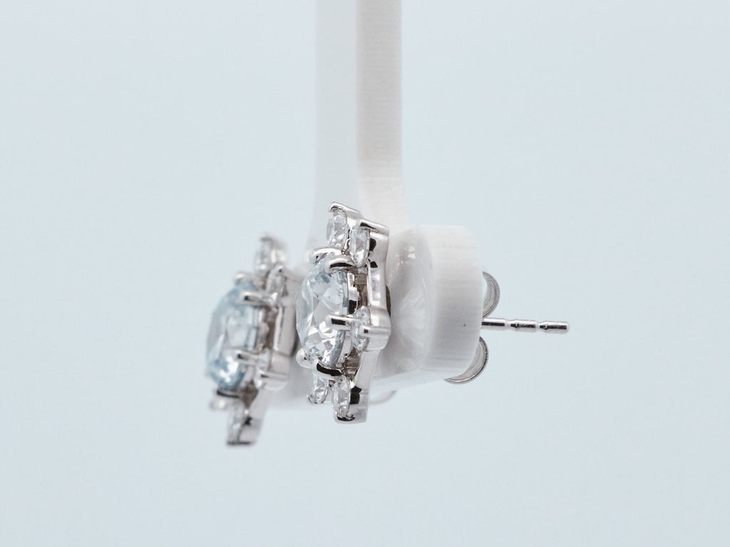 Elegantiški Auksiniai Auskarai 2.59 ct | Auginti Deimantai