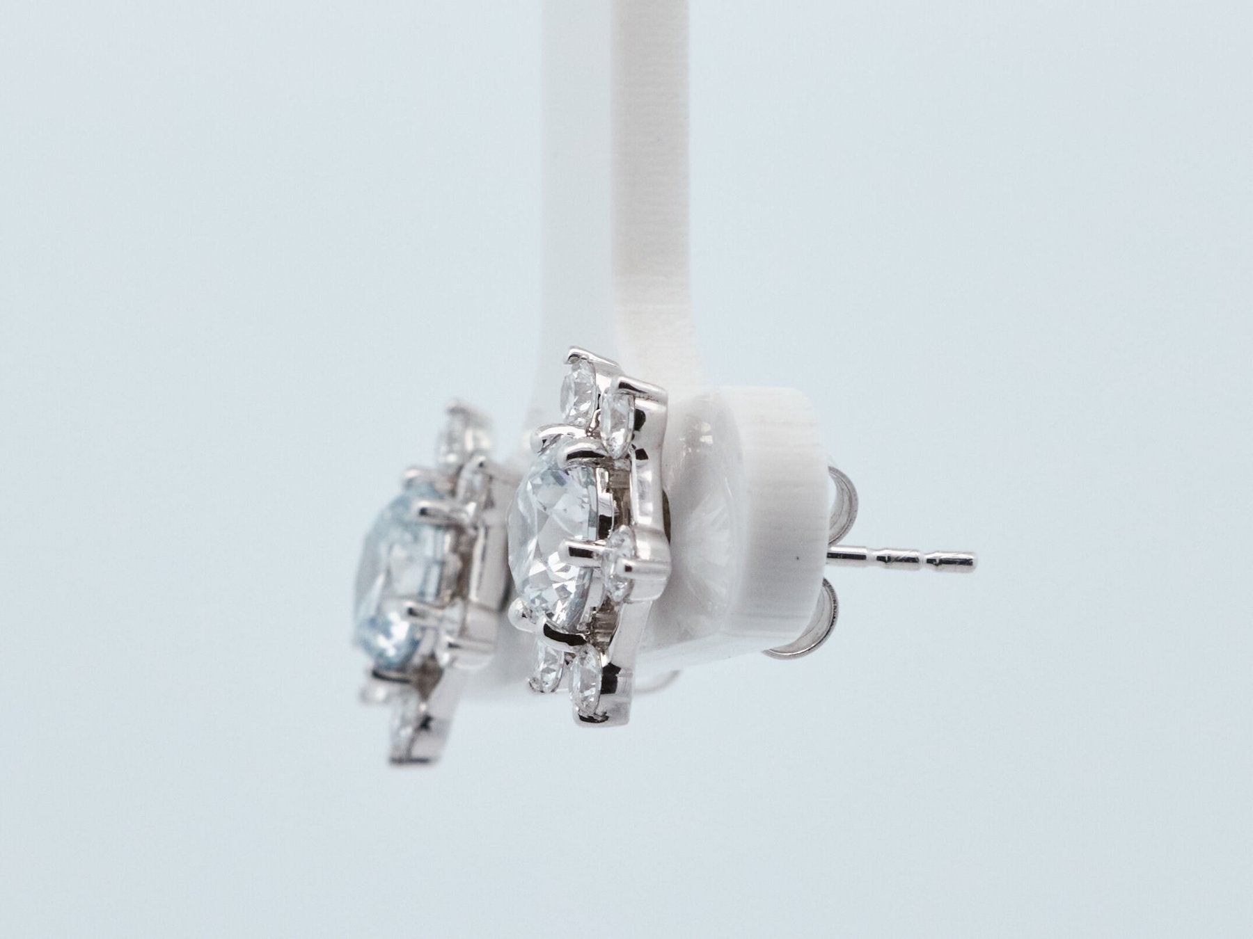 Elegantiški Auksiniai Auskarai 2.59 ct | Auginti Deimantai