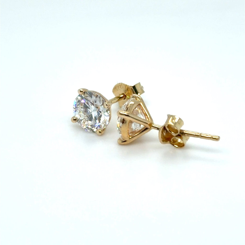 Elegantiški Auskarai Geltonas Auksas 1.45 ct | Laboratoriniai Deimantai