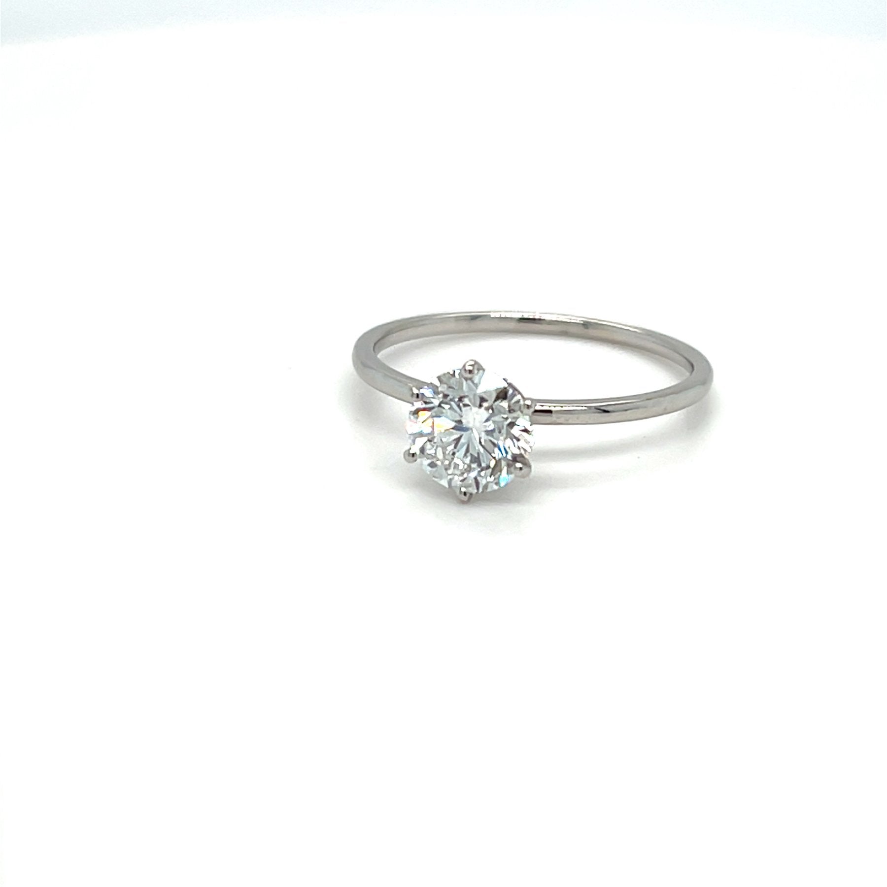 Sužadėtuvių Žiedas Auksinis 1.08 ct | Auginti Deimantai