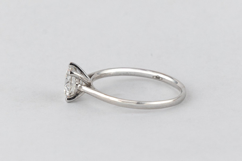 Sužadėtuvių Žiedas Auksinis 1.30 ct | Auginti Deimantai