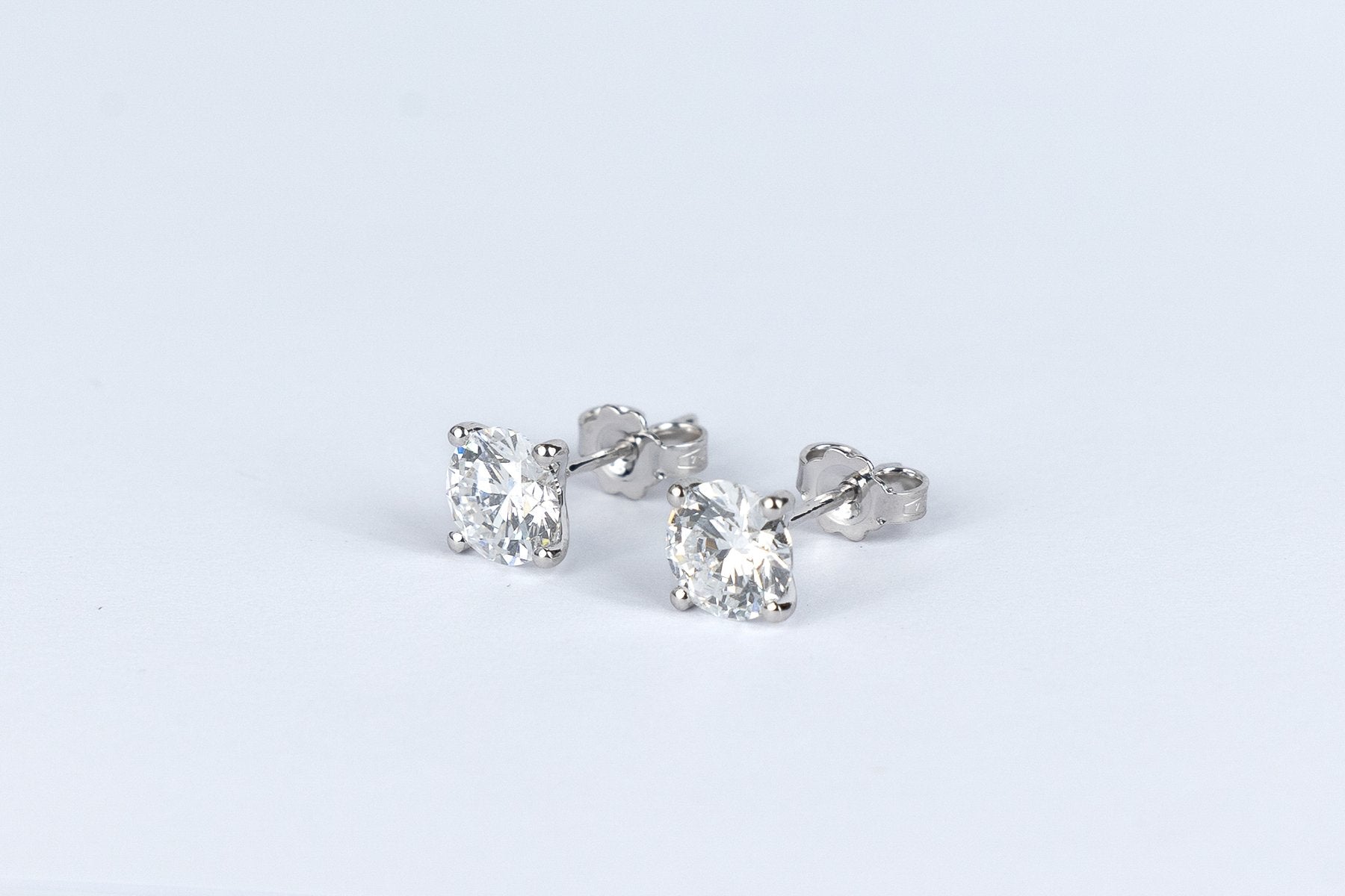 Klasikiniai Auksiniai Auskarai 2.00 ct | Laboratorinis Deimantas