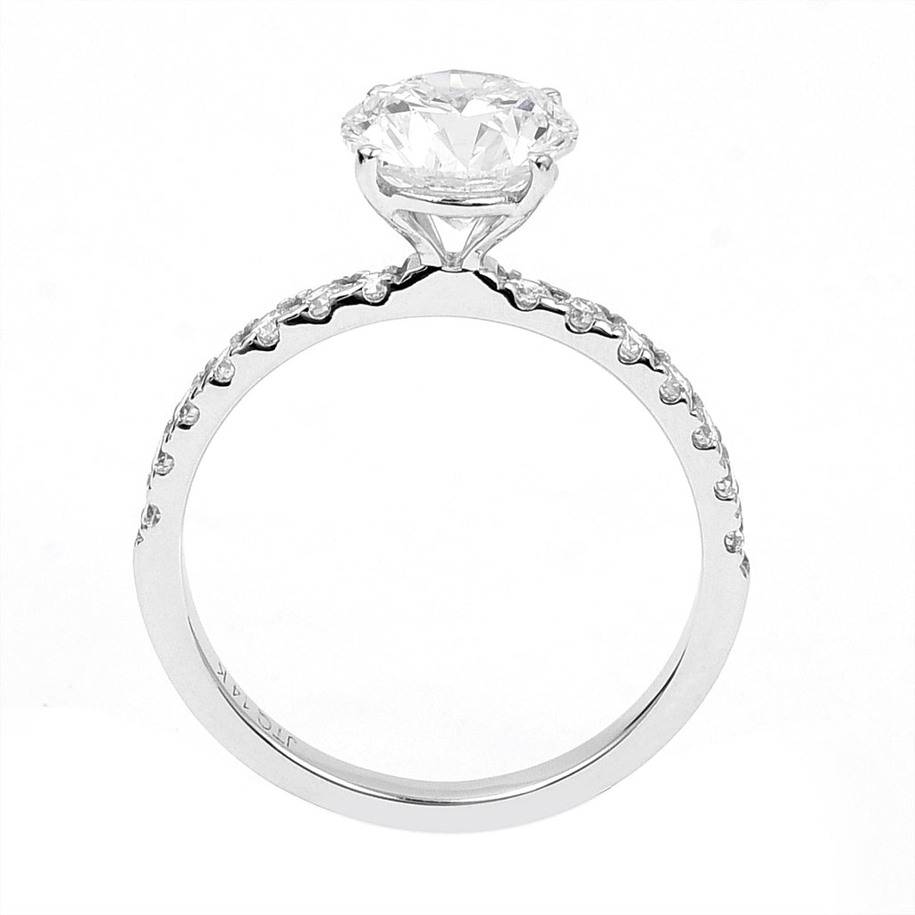 Klasikinis Auksinis Žiedas 1.80 ct | Laboratorinis Deimantas
