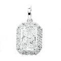 Elegantiškas pakabukas balto aukso 2.37 ct stačiakampio formos | Laboratorinis Deimantas