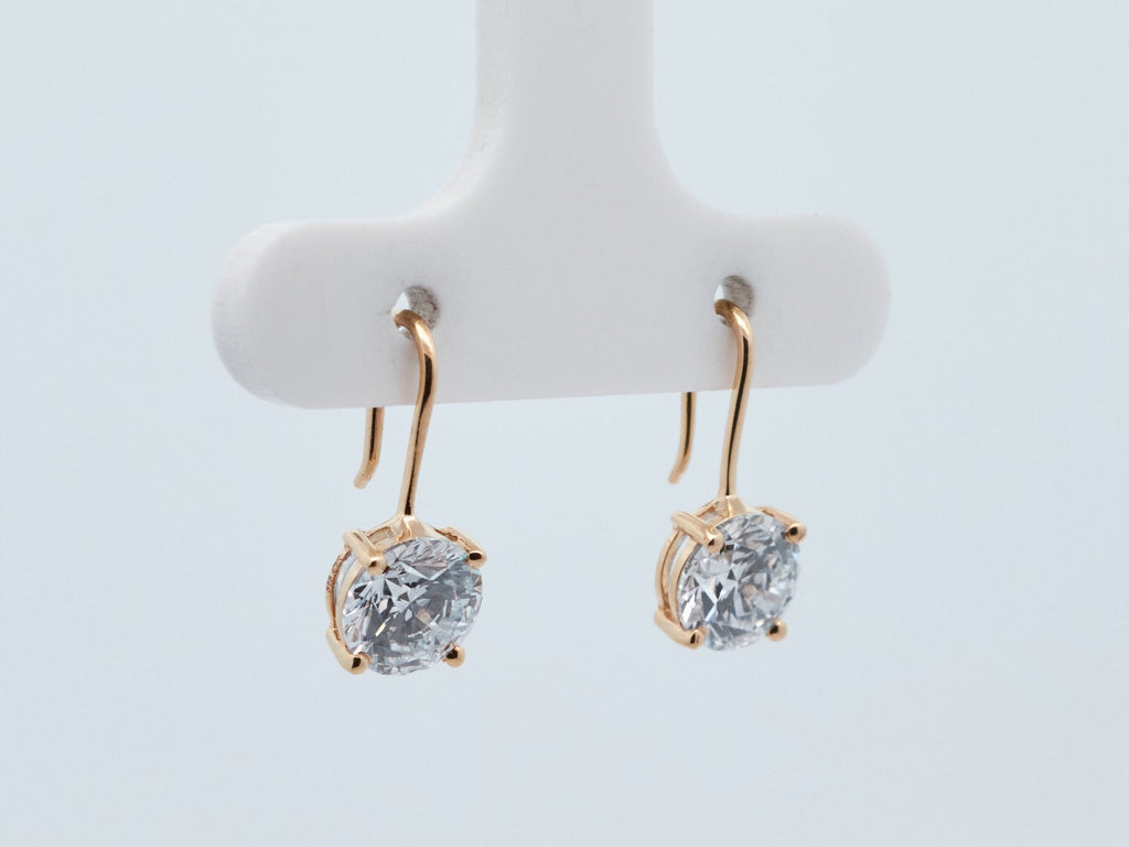 Elegantiški Auskarai Raudono Aukso 2.11 ct | Auginti Deimantai