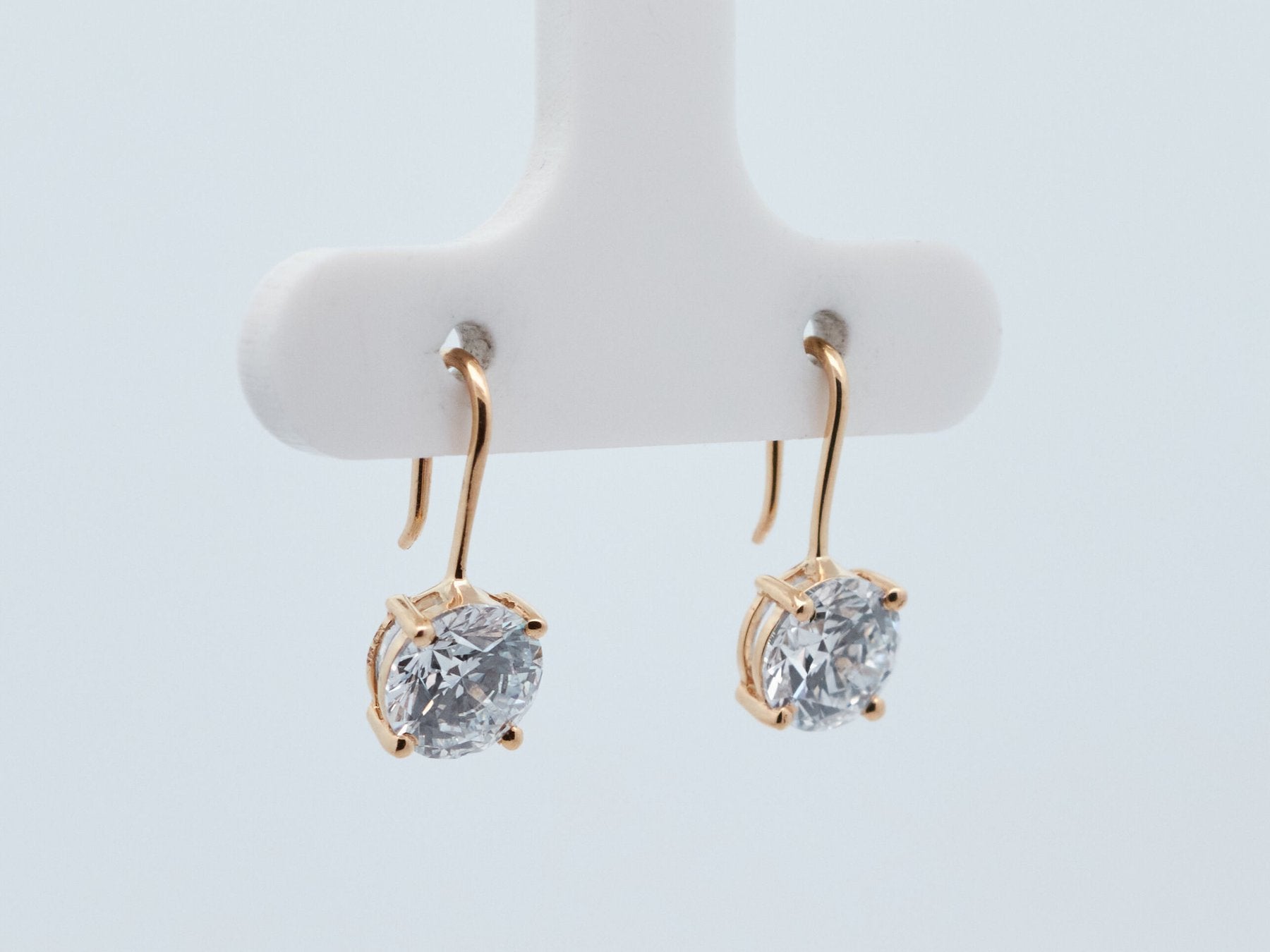 Elegantiški Auskarai Raudono Aukso 2.11 ct | Auginti Deimantai