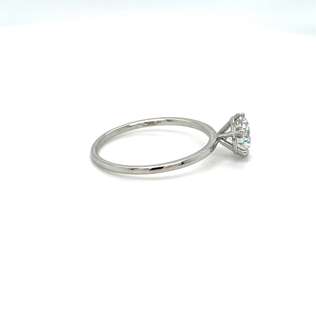 Sužadėtuvių Žiedas Auksinis 1.08 ct | Auginti Deimantai