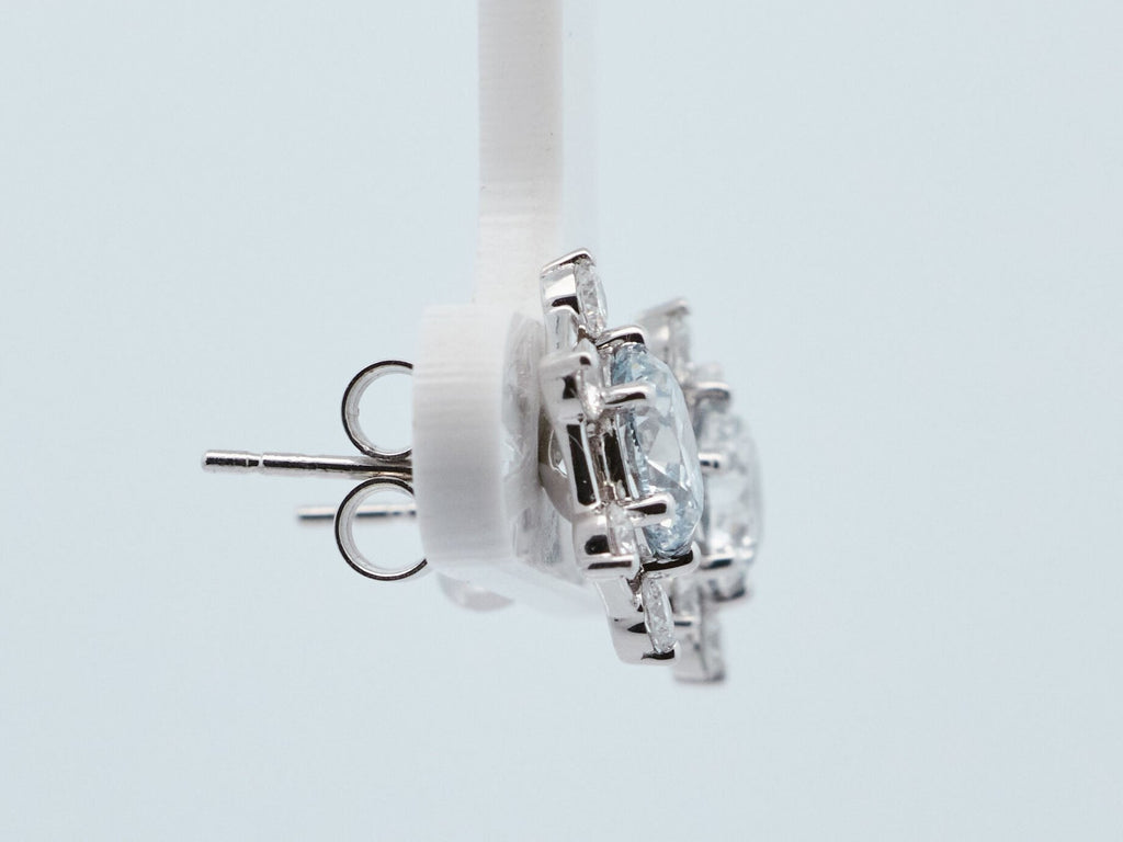 Elegantiški Auksiniai Auskarai 2.59 ct | Auginti Deimantai