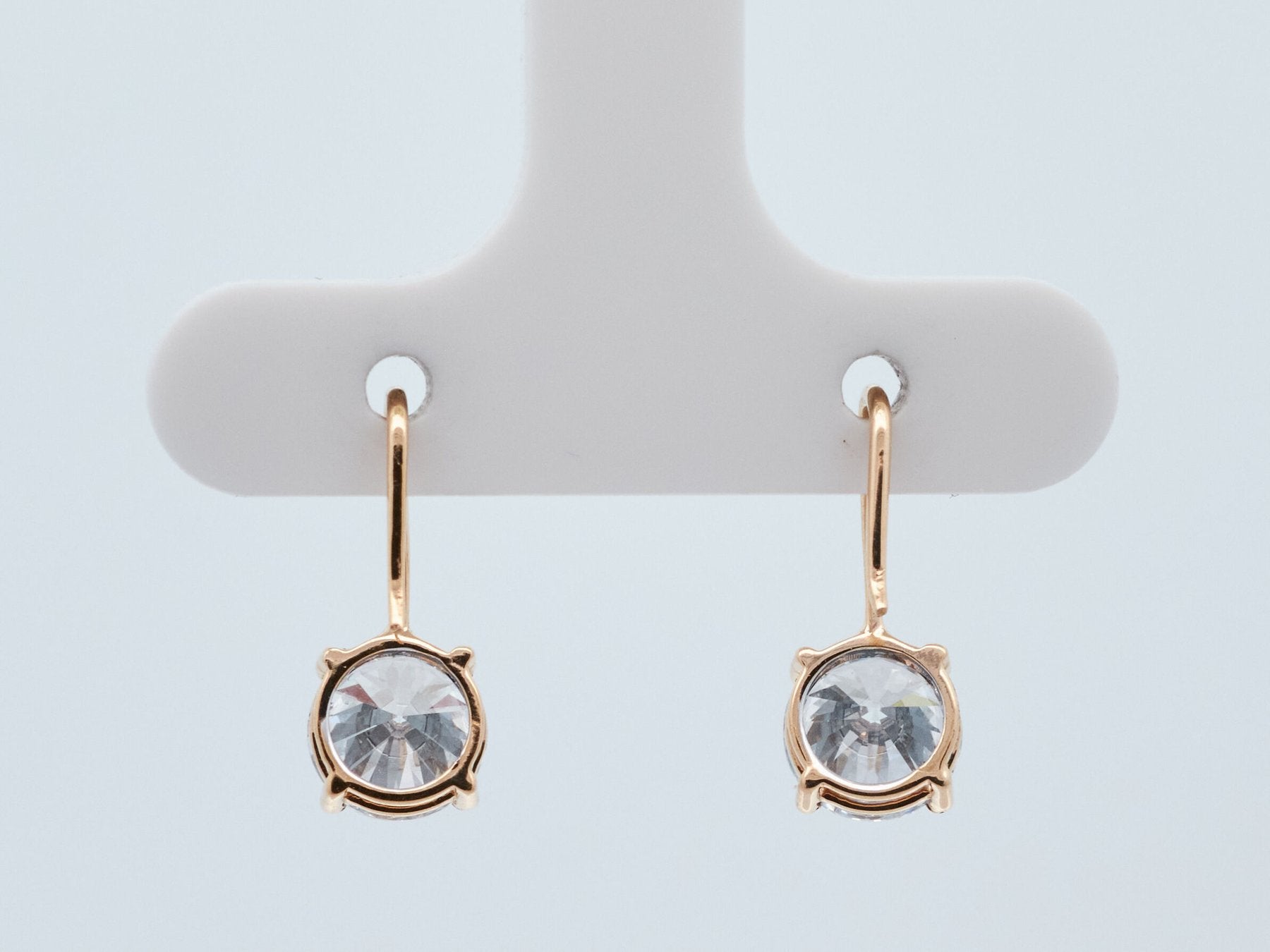 Elegantiški Auskarai Raudono Aukso 2.11 ct | Auginti Deimantai