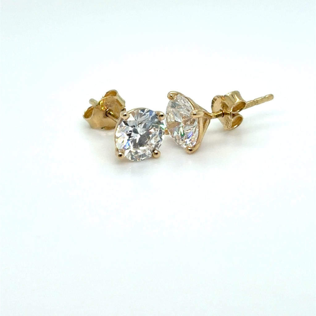 Elegantiški Auskarai Geltonas Auksas 1.45 ct | Laboratoriniai Deimantai