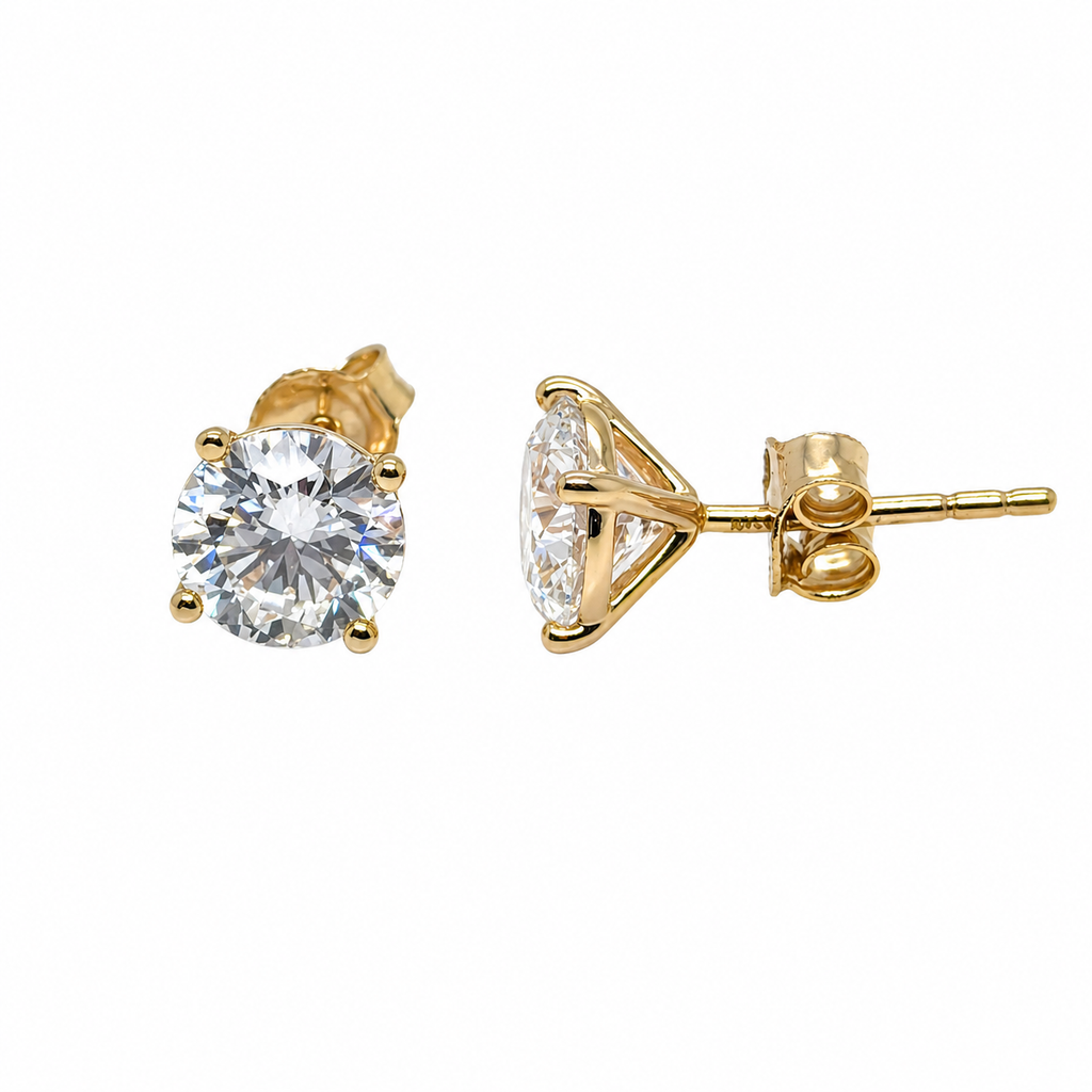 Elegantiški Auskarai Geltonas Auksas 1.45 ct | Laboratoriniai Deimantai