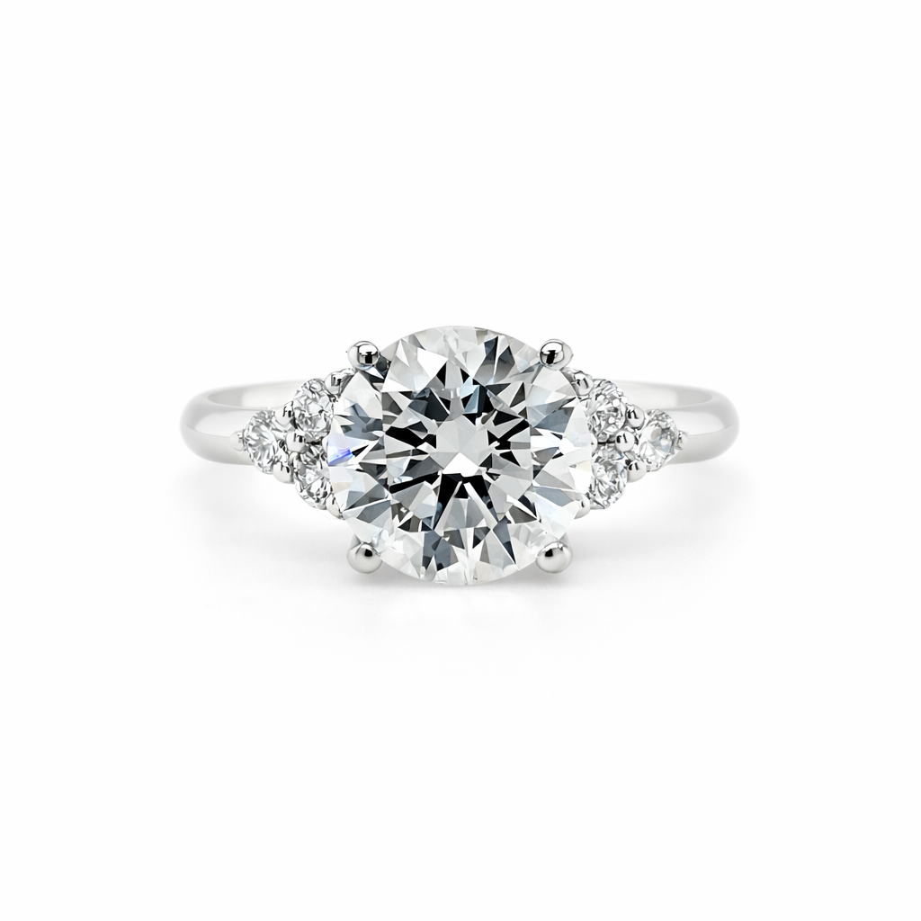 Elegantiškas Auksinis Žiedas 2.26 ct | Auginti Deimantai