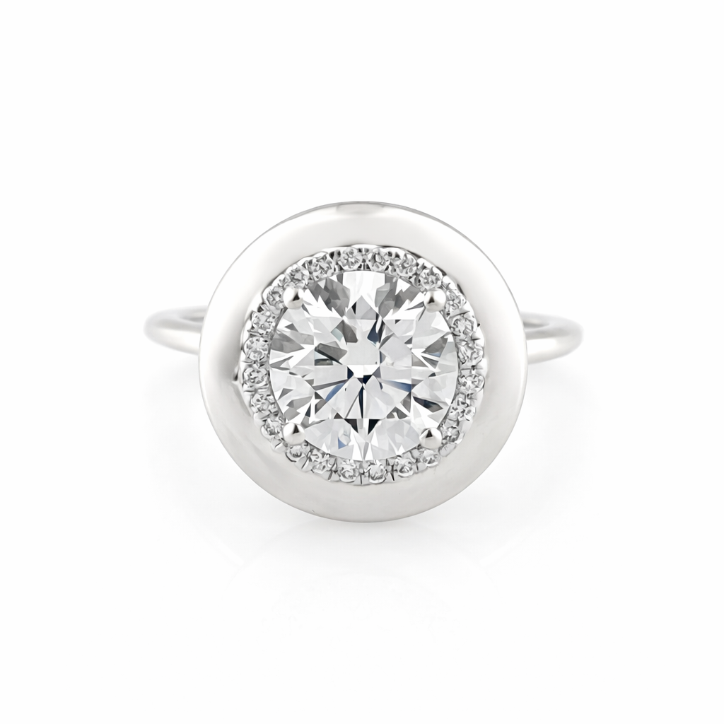 Elegantiškas Auksinis Žiedas 2.12 ct | Auginti Deimantai