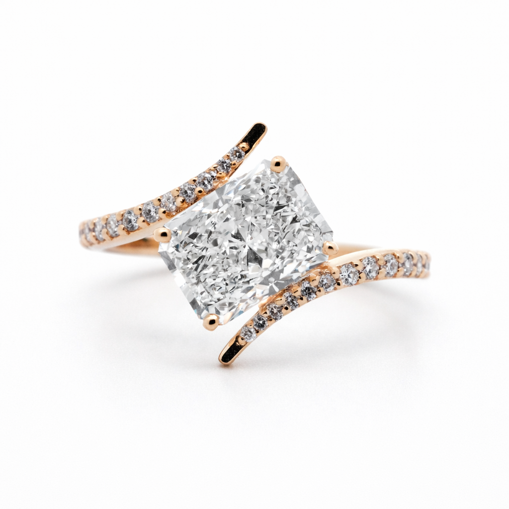 Išskirtinis Žiedas Emeraldo Formos 2.09 ct | Auksas