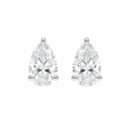 Elegantiški auskarai balto aukso 1.02 ct kriaušės formos | Laboratoriniai Deimantai