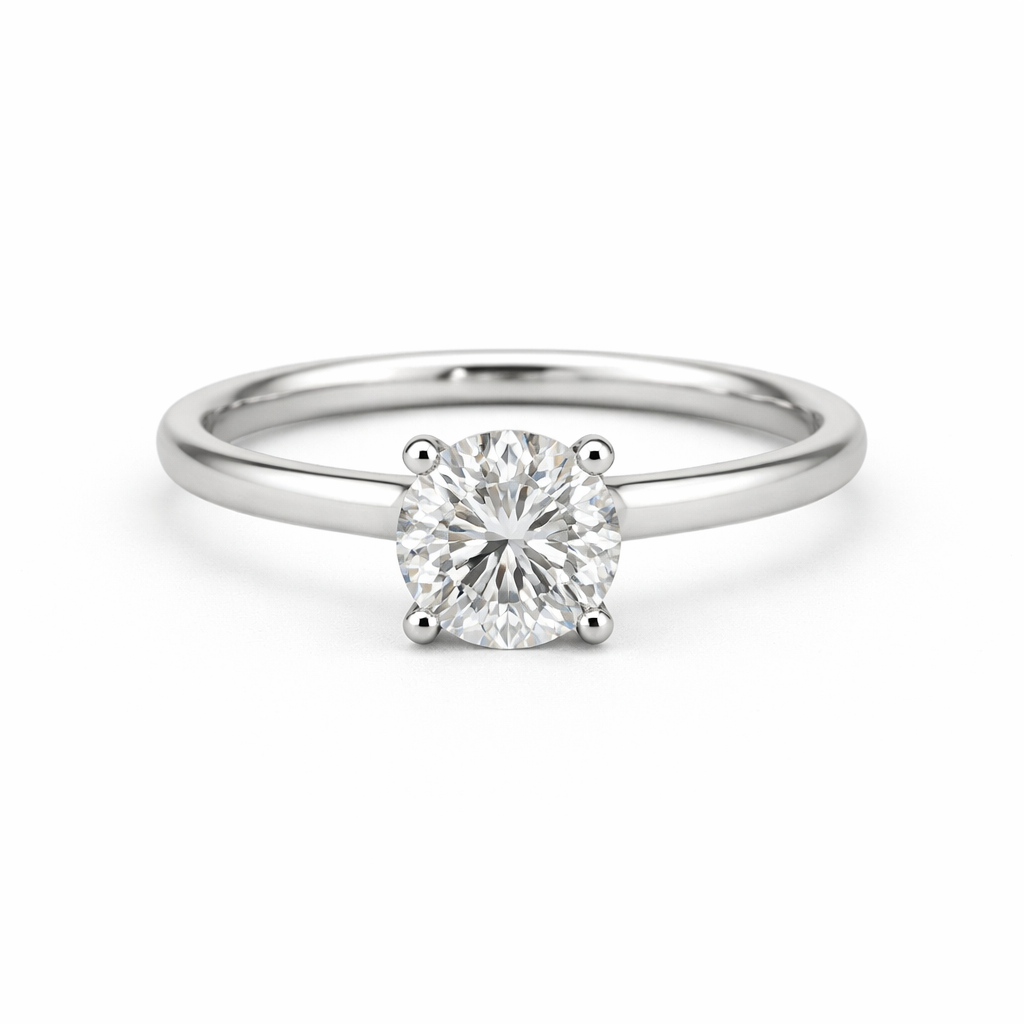 Sužadėtuvių Žiedas Auksinis 1.20 ct | Auginti Deimantai