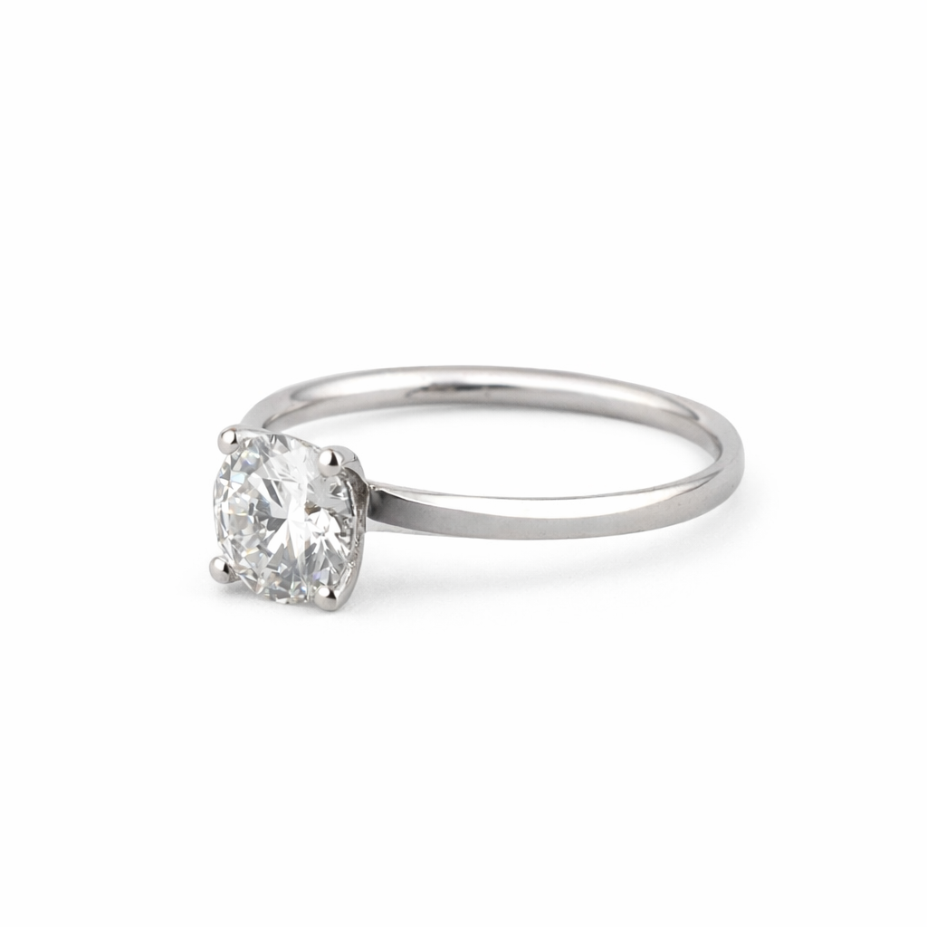 Minimalistinis Auksinis Žiedas 1.24 ct | Laboratorinis Deimantas